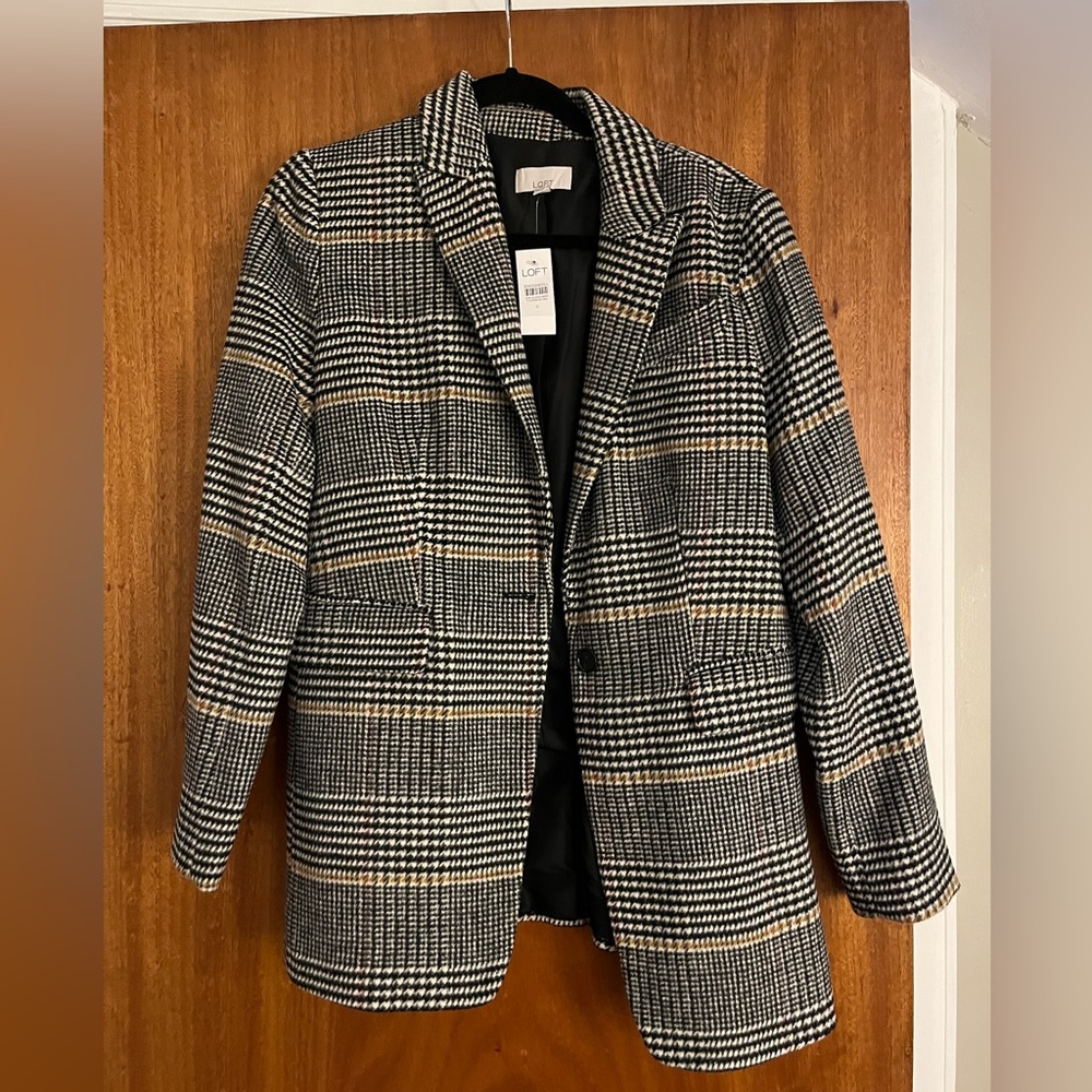 Loft plaid blazer jacket
